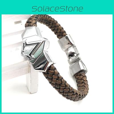 Наруто Аниме Ниндзя Унисекс Сплав Браслет Гальванизированный Дизайн Листа Коллекционный для фанатов Сувенир для путешествий Корпоративный подарок