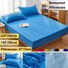 Многоразмерный водонепроницаемый наматрасник, сплошной цвет, защита для простыни, защита от пыли, клещей и бактерий, постельное белье с наволочкой