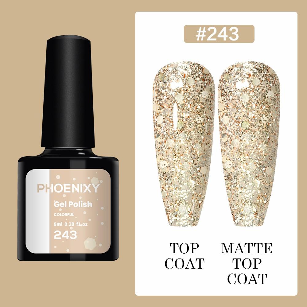 PHOENIXY 8 мл 20 цветов блестящий гель-лак для ногтей красочный гель лазерный блестящий эффект дизайн ногтей DIY лак