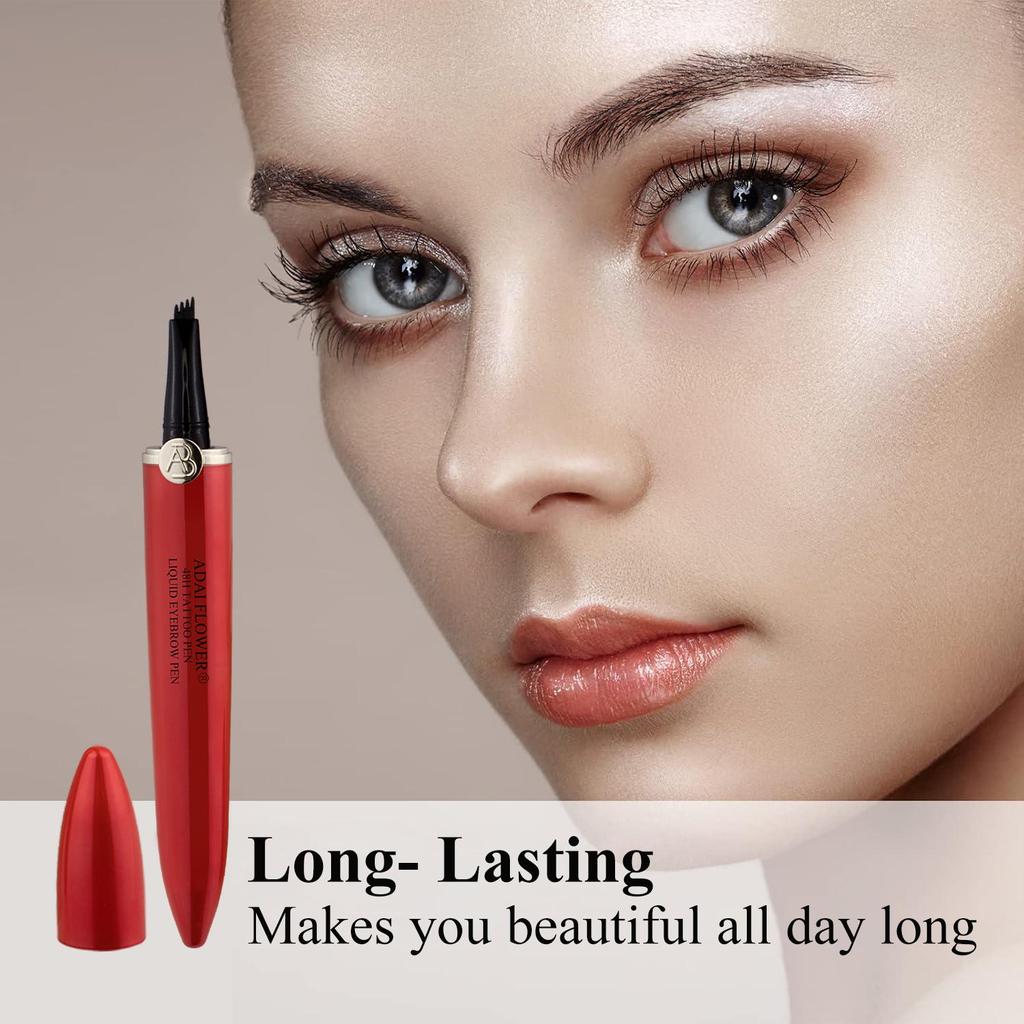 Карандаш для бровей Жидкий карандаш для бровей Водостойкий карандаш для бровей с наконечником-микровилкой Не размазывается Стойкий кофейный цвет