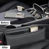 Elegananccy 2 Pack Car Seat Gap Filler, Премиум кожаный органайзер для автомобильных сидений, Универсальный ящик для хранения автомобильных сидений, Регулируемый заполнитель зазоров для сидений