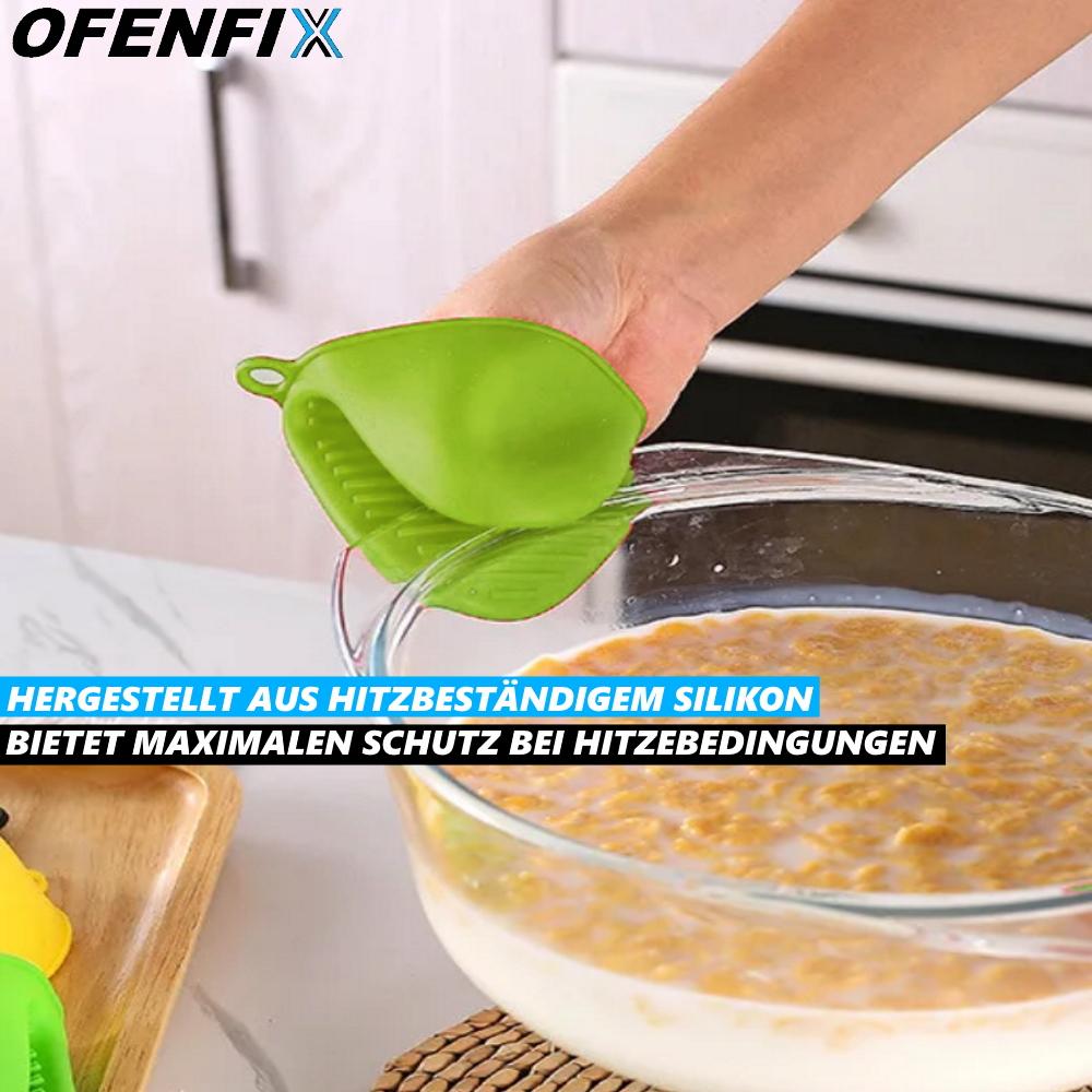 OFENFIX Oven Gloves Pot Holders Oven Gloves Cooking Gloves Silicone [2 Pcs]