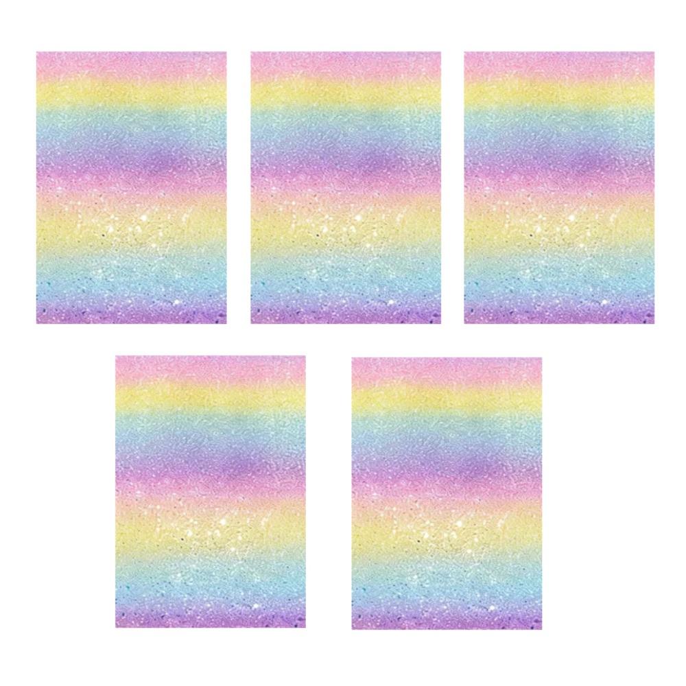 5Pcs Shining Rainbow Glitter Baking Cloth Fuse Beans Beadsheat-resistant Paper  Fuse Art Projects