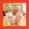 1 Piece of 25cm Frog Tiger Rabbit Wild Boar Tea Plush Pink Pig Milk Tea Plush Toy Boy Girl Children's Gift