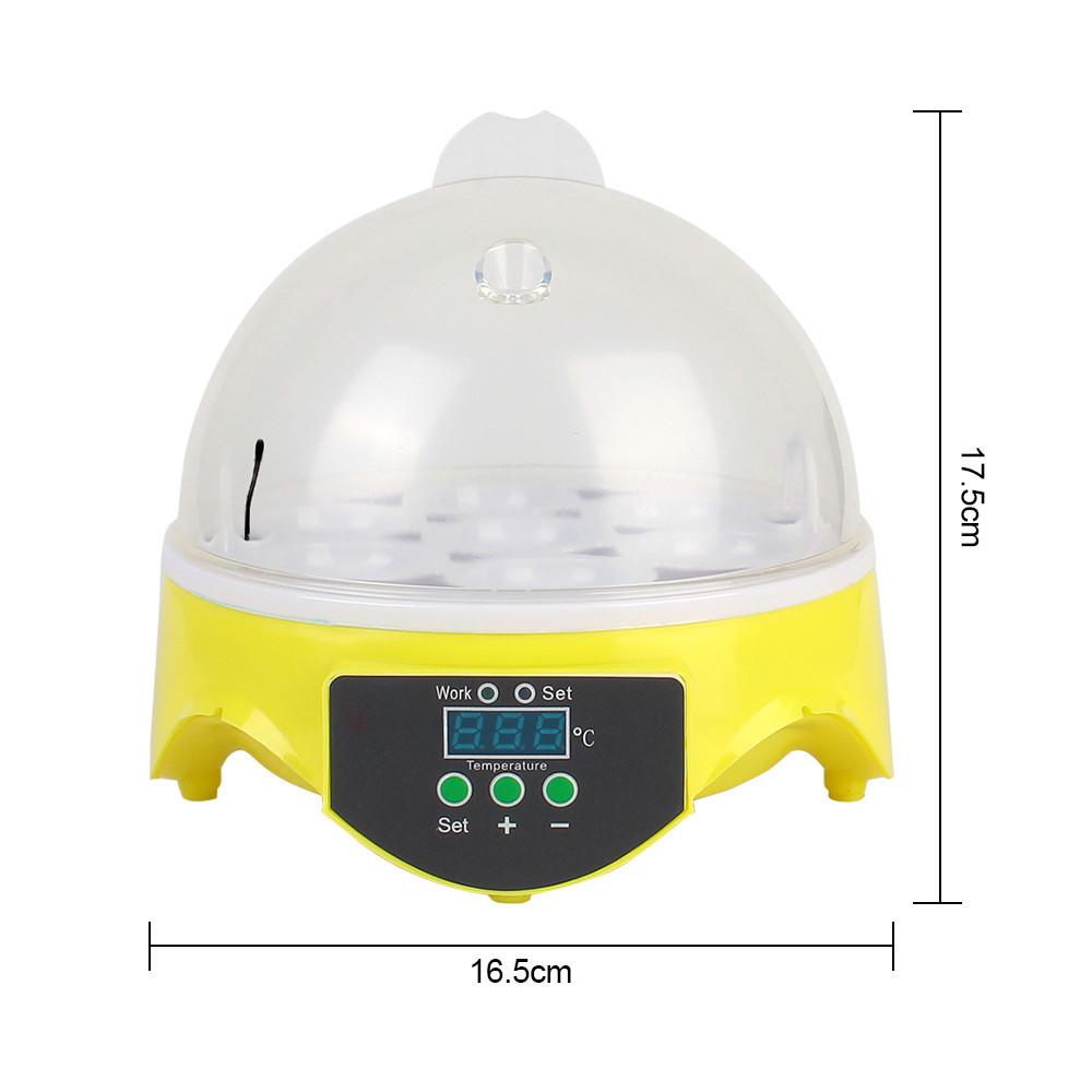 Mini Egg Incubator Brooder for Bird Chicken Duck Pigeon Poultry Incubator Adjustable Digital Temperature Automatic Egg Hatcher 16.5 * 17.5cm