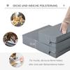 Dog Stairs Foldable Cat Stairs Entry Aid, 20 cm High, 2 Steps, for Bed, Sofa, Couch and Car, Grey