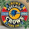 Винтажная металлическая табличка Adelaide Crows Настенное искусство Декор для дома Бара Кафе