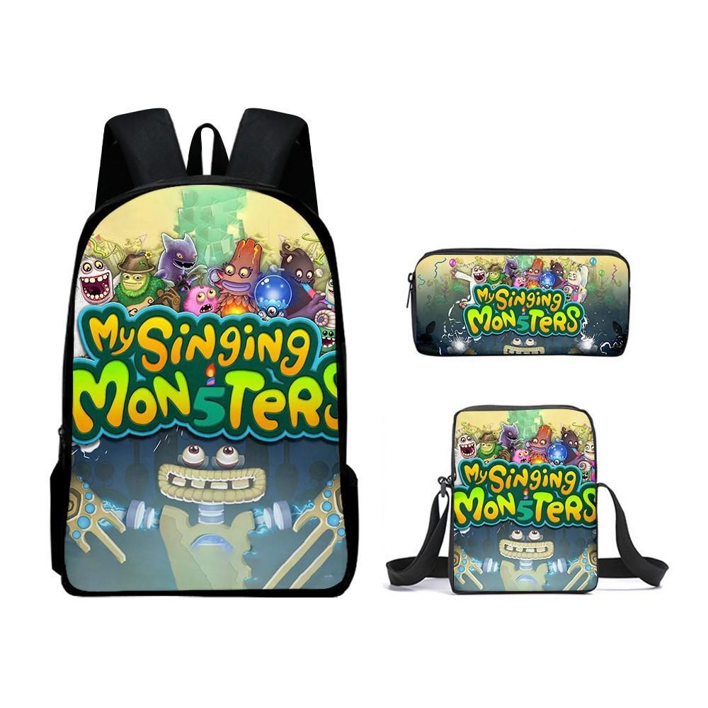 Monsters Singing My Childrens School Bag Three Piece Suit Suitable For Gift