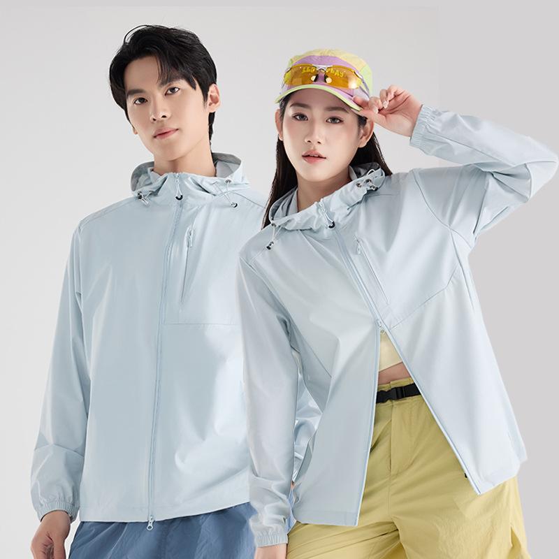 Wenhouu sunscreen clothing, men's and women's UV protection sunscreen clothing, light and breathable outdoor group sunscreen jacket