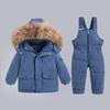 Autumn Winter Two-piece Set Children Clothing Set Down Suit Warm Boy Jacket Baby Girls Snowsuit Coat Kids Parkas Outwear Clothes