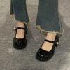 Новые французские ретро туфли Мэри Джейн на одинарном ходу, с круглым носком, квадратным каблуком, высоким толстым каблуком, увеличивающие рост, маленькие кожаные туфли, женские, на липучке, ретро