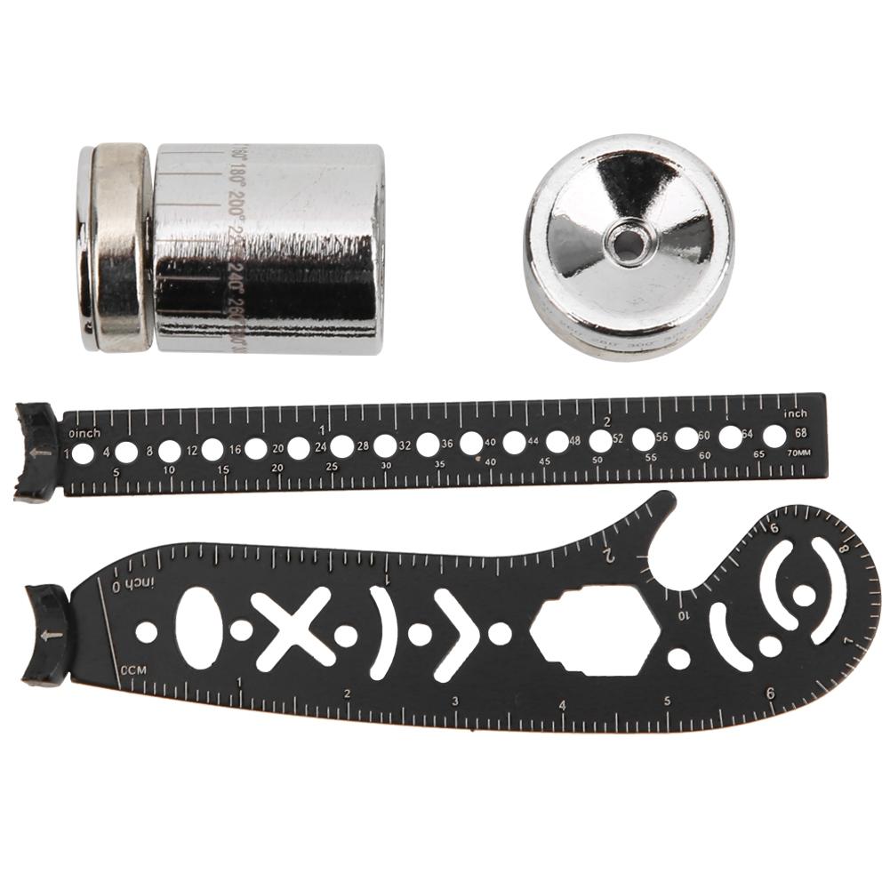 Черный железный многофункциональный чертежный инструмент линейка инновационный покраска магнитный компас измерение черный
