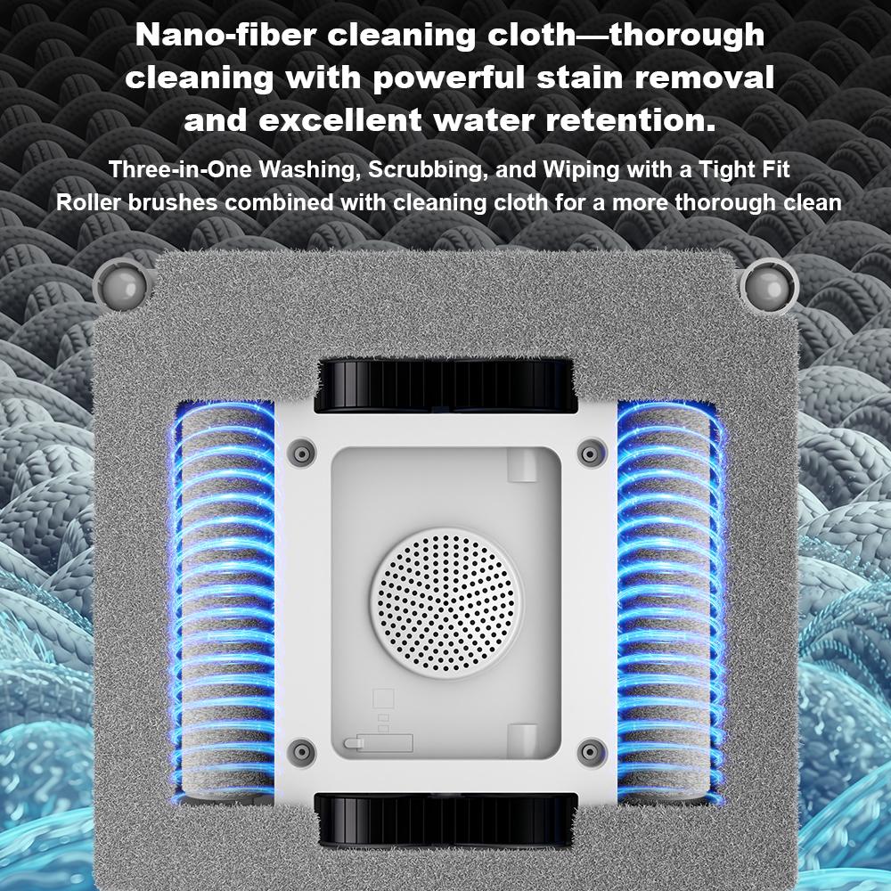 2025 НОВЫЙ робот-мойщик окон Liectroux S9, обновленный лазер, 2 роликовые щетки, 6-стороннее распыление воды насосом, 9 кПа, управление через приложение, голосовые подсказки