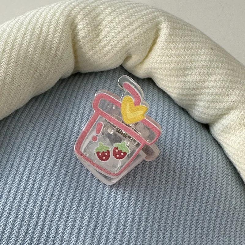 Супер милые маленькие заколки для волос для детей прозрачные акриловые заколки с мультяшными животными аксессуары для волос для девочек