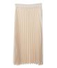 Слегка блестящая плиссированная юбка цвета слоновой кости [Green Parks], Юбка, 06000025100,