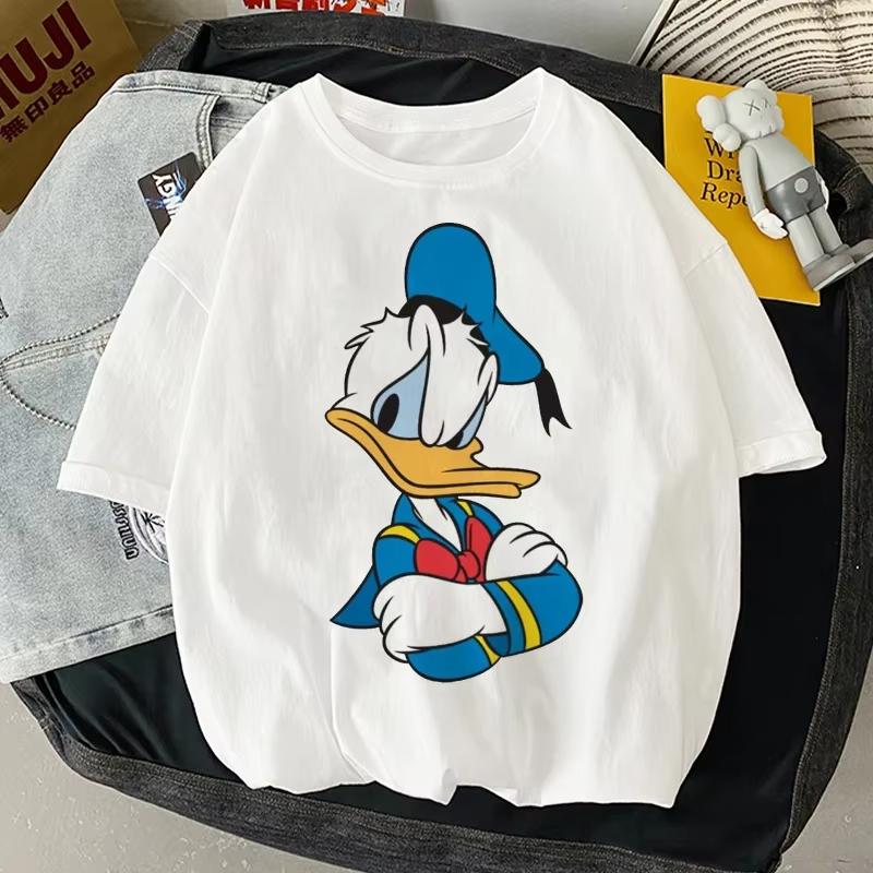 Худи с принтом Дональда Дака от Disney для ОсениЗимы 2026 100% Чистый Хлопок Теплый Свитшот Повседневный Свободный Худи Унисекс