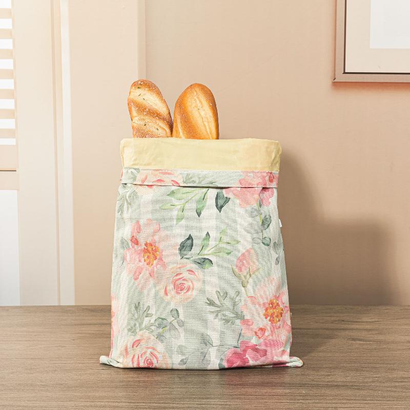 Portable Food Grade Cotton Bread Bags Reusable Homemade Loaf Bag Kitchen Storage Bread Large Washable Storage Bag Food Organizer