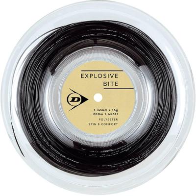 Теннисная струна Dunlop Explosive Bite DSTA12011, 200м, Черная, 1.30/16G,