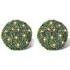 VidaXL 2x Sphere with Solar String Lights 24 LEDs Gold Ornaments Home Decor 270057