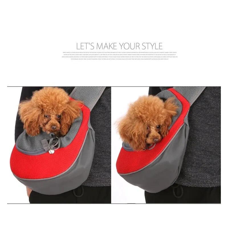 Professional Reflective Breathable Mesh Pet Sling Carrier - Travel Safe and Comfortable for Outgoing Pets