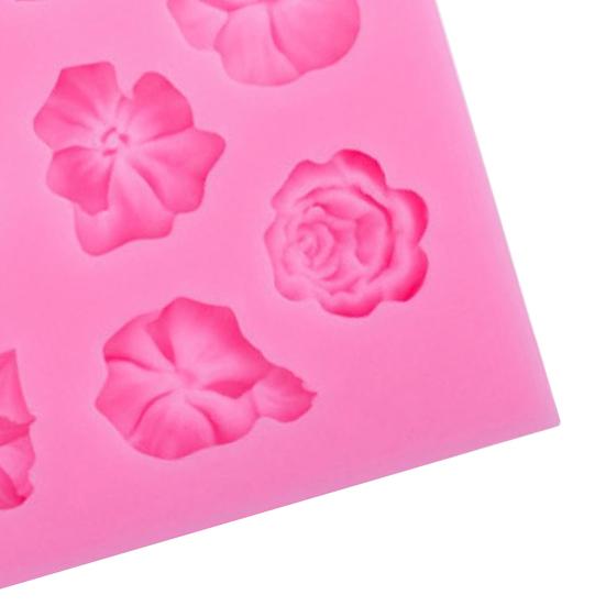 Силиконовая форма для торта «Роза», мини-формы для помадки и шоколада в виде цветка, универсальная форма для печенья