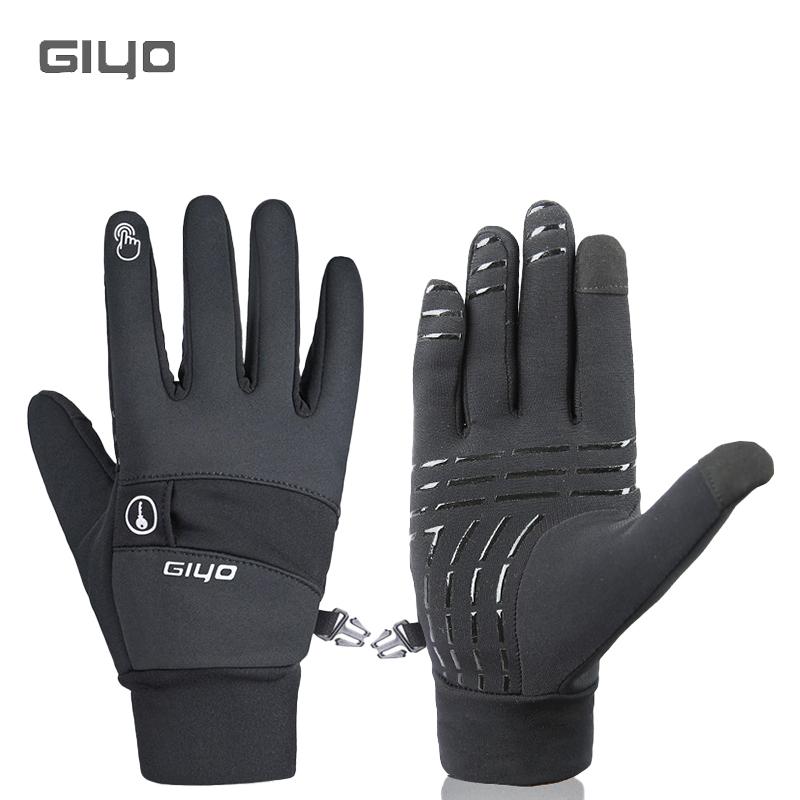 GIYO S-13 Winter Cycling Gloves Touch Screen Anti-slip Windproof Thermal Warm Gloves Men Women Outdoor Sports Full Finger Glove 6
