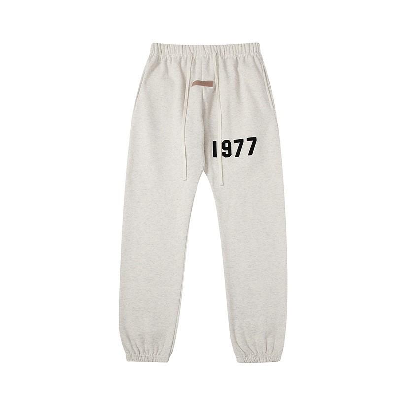 Mens Oversized Fleece-Lined Loose Fit Jogger Pants With Letter Print Streetwear Style Fall Casual Trousers