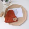 Warm Kid Hat Fashion Kawaii Cartoon Bear  Crochet Bonnet Beanie for Toddler Boy Girl Autumn Winter Knit Solid Color Cap for Baby