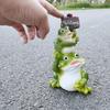 Статуэтка лягушки из смолы Welcome Frog Мама и малыш Уличный декор