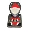 Santa Toilet Seat Cover 2-Piece Christmas Bathroom Set Santa Claus Toilet Seat Cover And Mat Set for New Year Indoor Bathroom Decor