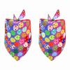2PCS Cute Pet Supplies Triangular Towel Pet Bibs Neckerchief Easter Dog Bandana Cat Scarf