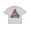Palace Tri-Ferg Colour Blur T-Shirt with Shadow Overlay Graphic Unisex Tops Grey P19TS337