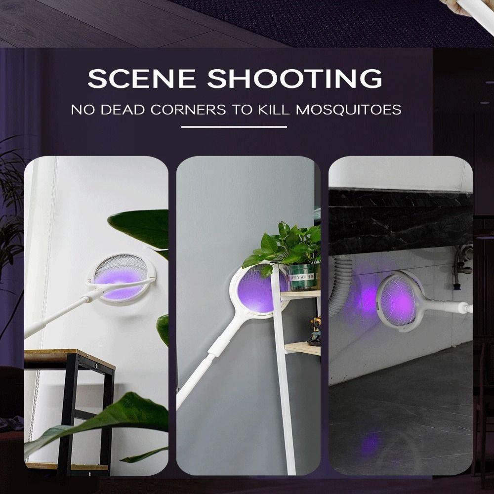 Выдвижная мухобойка для насекомых, перезаряжаемая лампа-убийца комаров, ловушка для мух для дома и улицы