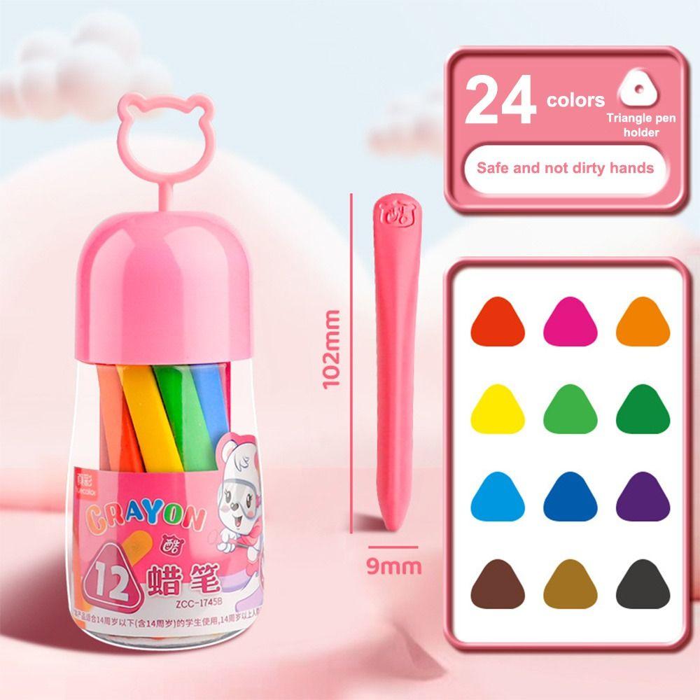 12/24/36/48Цвета 12/24/36/48Цвета Пластиковые Мелки Не Грязные Руки Инструменты Для Рисования Канцелярские Товары