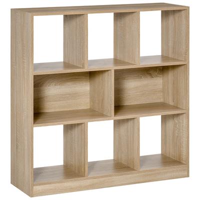 Bookshelf Shelf Standing Shelf, 8 Shelf Compartments, 97.5 X 30 X 100 Cm, Oak Look