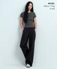 MUSINSA STANDARD WOMAN Women'S Ribbed Pigment Slim T-Shirt [Dark Grey]