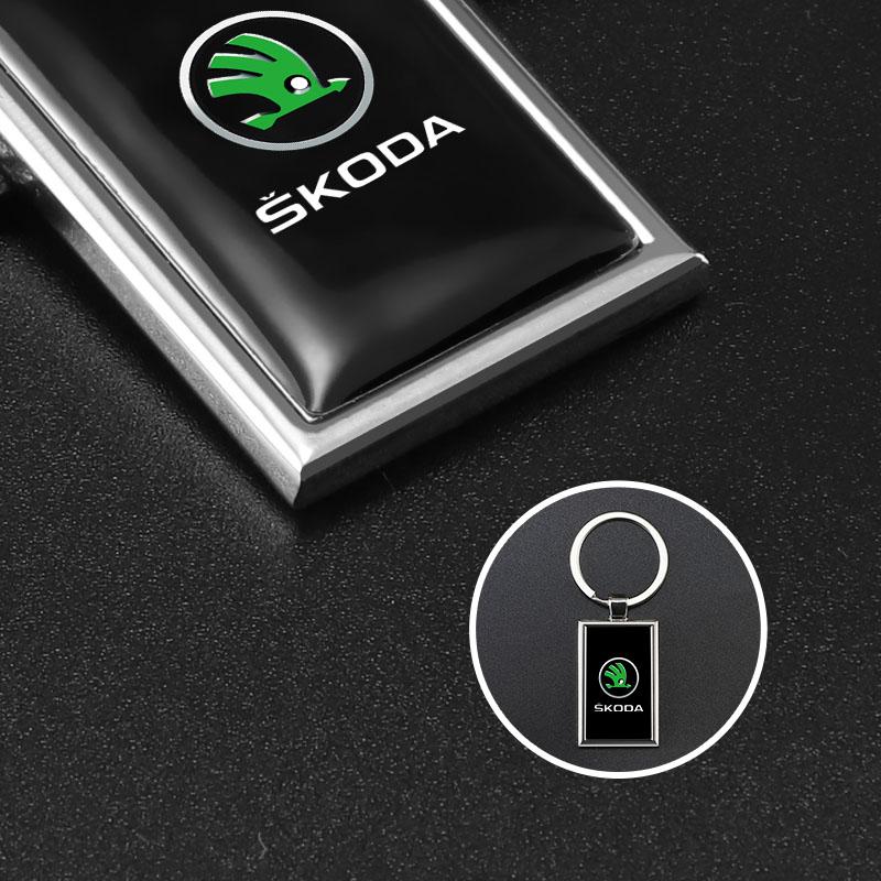BBIC7 Металлические Брелоки Кольца Брелок с Логотипом Автомобиля Для Skoda Octavia Kodiaq Fabia Superb Karoq Yeti Rapid Mk3 Автомобильные Брелоки Аксессуары 6a