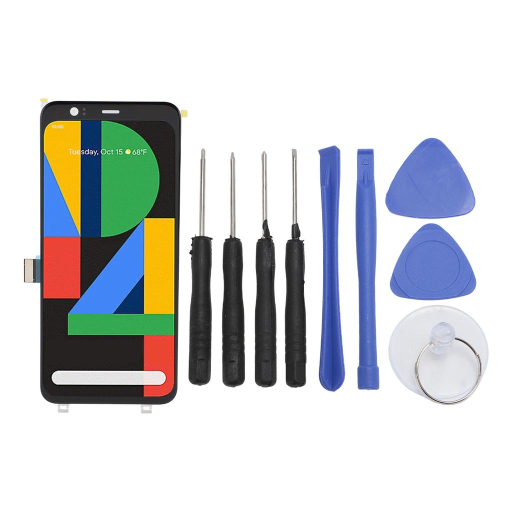 Screen Replacement for Pixel 4 G020I G020N G020M Touch Panel Digitizer Assembly with Tools Support Fingerprint