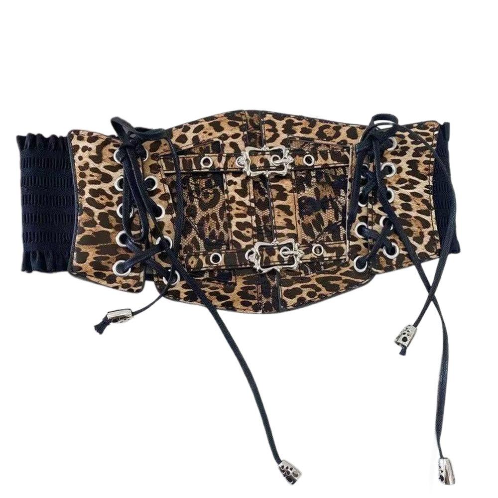 Lace Elastic Girdle Belts Tie Rope Tie Straps Wide Belts Elastic Corset Band On Shirt Dress