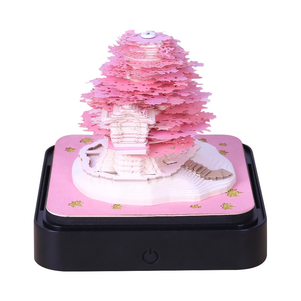 New Product 3D Memo Pad Custom Logo Desk Calendar Magic Tree Christmas Tree Notepad Bookmarks Stationery Gift Set Birthday Items