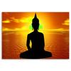 Canvas print, Meditating Buddha at sunrise