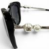 Very Good CHANEL sunglasses COCO Mark Eco Pearl Square Shape black 5339-H-A Used