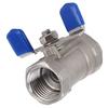 12in NPT DN15 Ball Valve 304 Stainless Steel Female Thread Pipe Fitting Valve with Butterfly