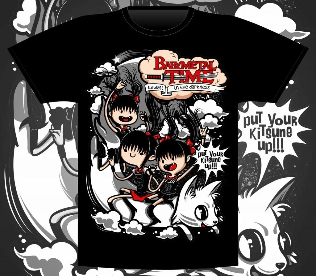 BABYMETAL Harajuku Pattern Fashion T-Shirt Unisex's Cotton O-Neck Casual Plus Size Clothing Summer Fashion Print Unisex's T-Shirt