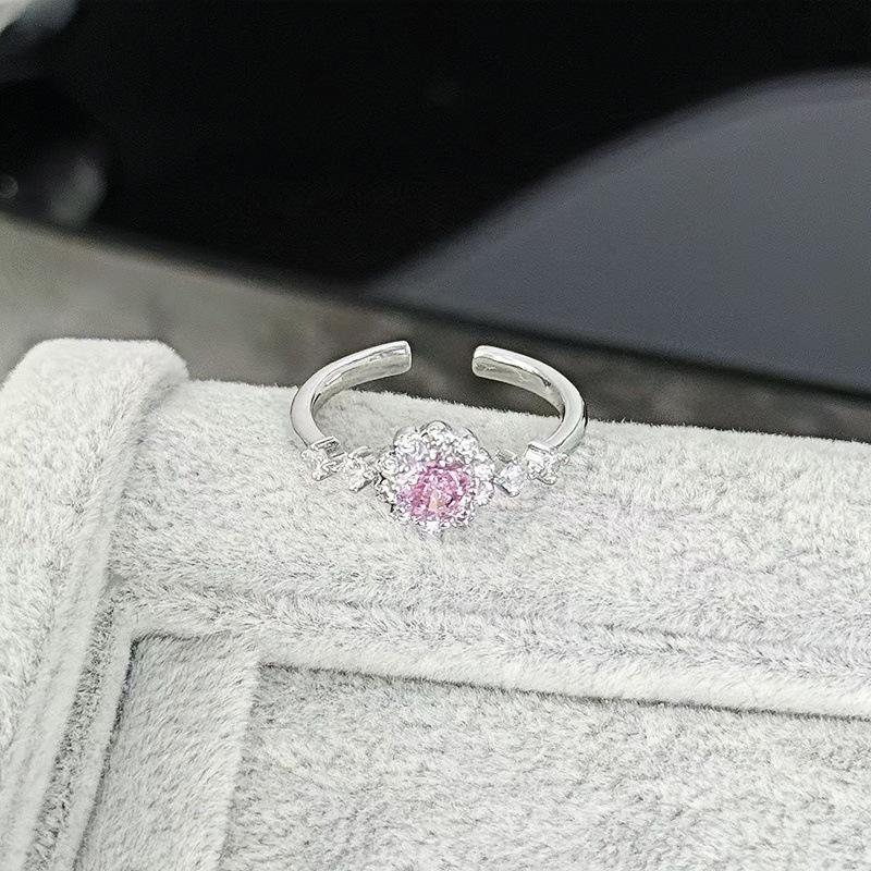 Геометрическая роскошь, Высококлассное ощущение, Тонкое кольцо, Персонализированное кольцо с открытием, Простое микроинкрустированное сверкающим цирконом, Супер сказочное кольцо, Женское.
