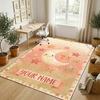 Moon Stars Night Theme Soft Crystal Velvet Rug Custom Name & Text Print Non Slip Floor Rug for Bedroom Living Room
