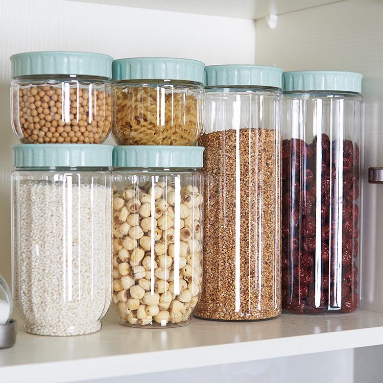 Kitchen Transparent Sealed Can Plastic Household Cereal Storage Box Storage Tank Food Storage Tank