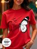 Creative Text Printing Available In Three Colors 100 Pure Cotton Roundneck Shortsleeved Tshirt Unisexs Tshirt Top