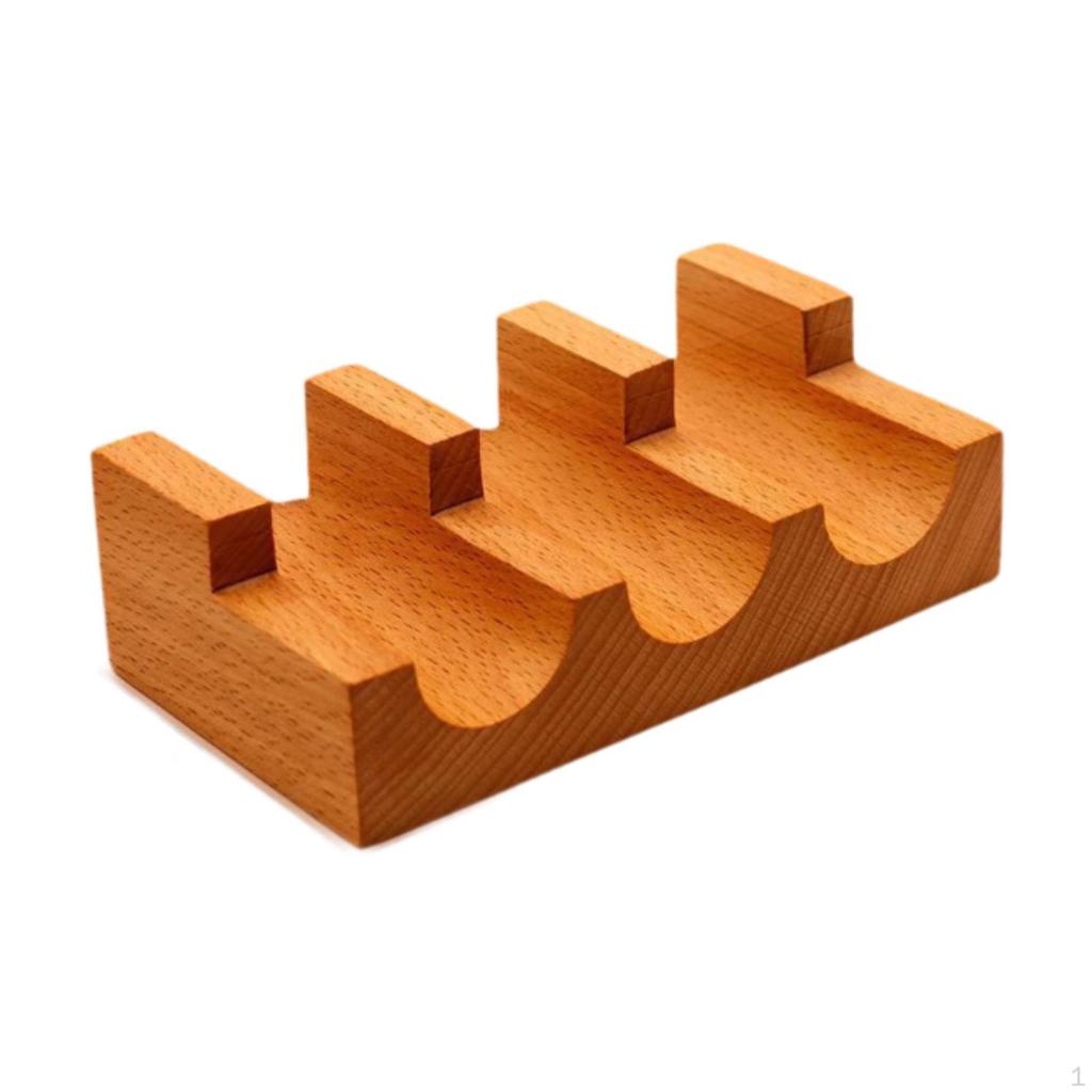 Support of Wooden Sushi Tacos Decoration Holder for The Table