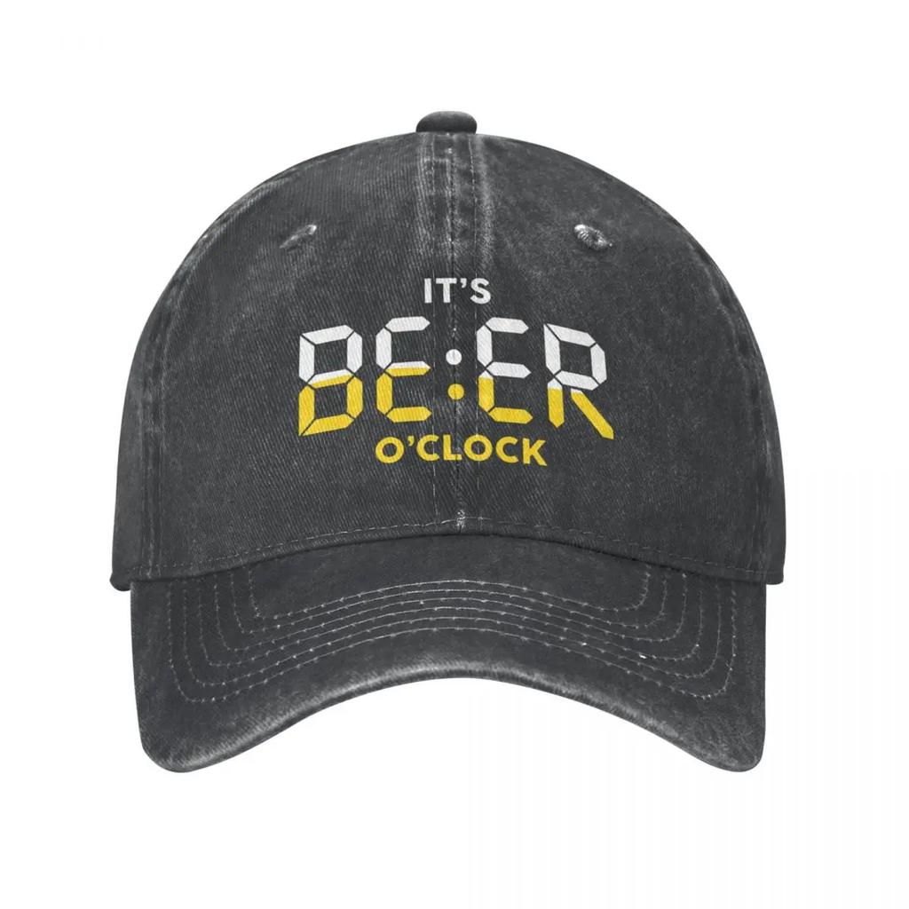 It's Beer O'Clock Denim Baseball Cap Beer Lover Unisex Casual Trucker Hat Spring Classic Kpop Hot Sale Baseball Caps